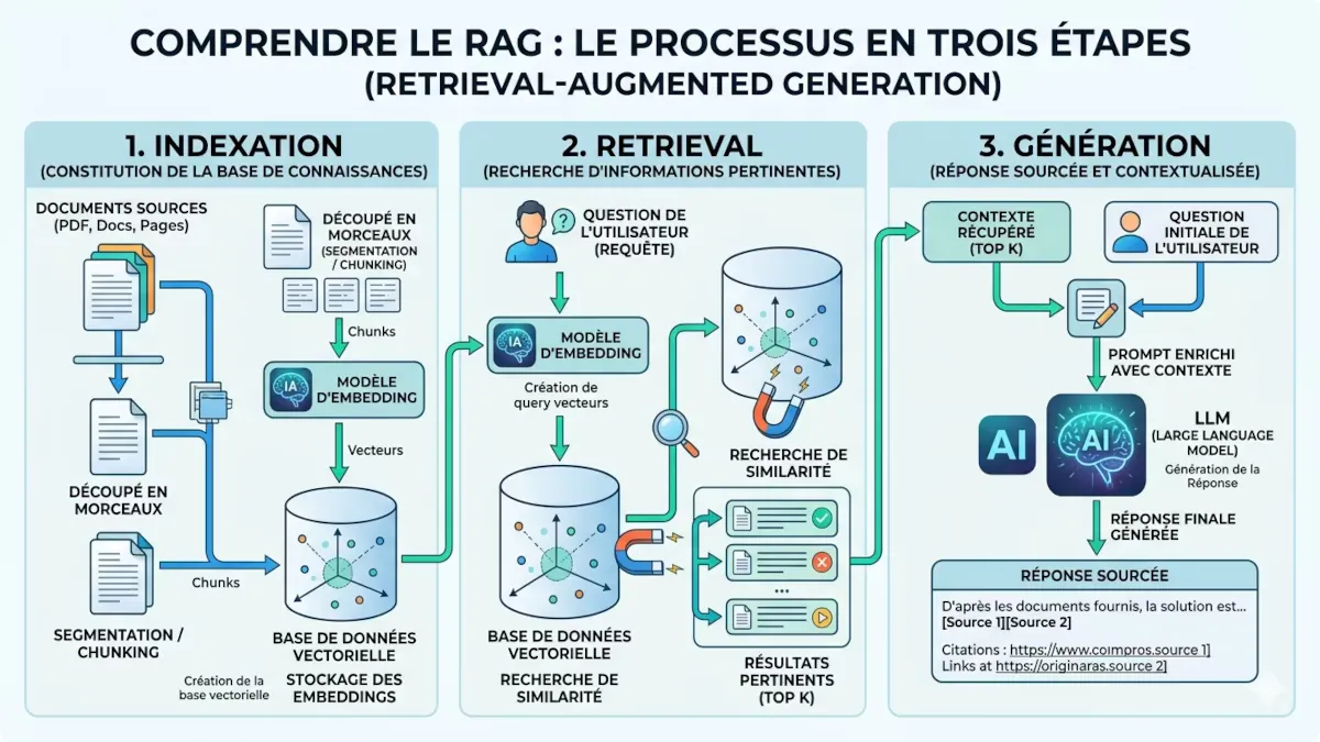 Schéma du fonctionnement du RAG